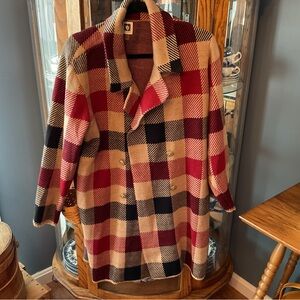 Anne Klein Plaid Sweater cardigan 2X